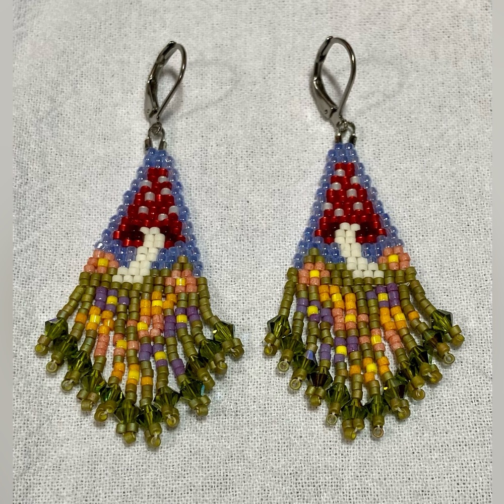 The Meadow Mushroom Beaded Earrings